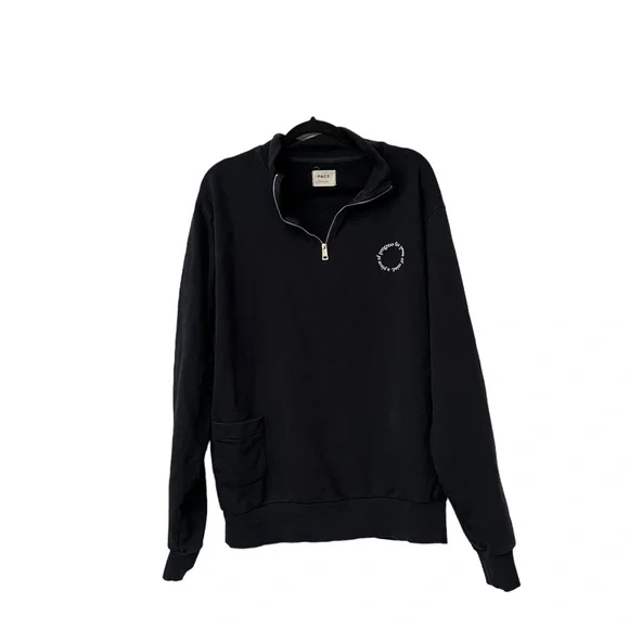 P&Co A Piece of Progress for Peace of Mind Sweatshirt Pullover Crew Half Zip - Picture 8 of 9